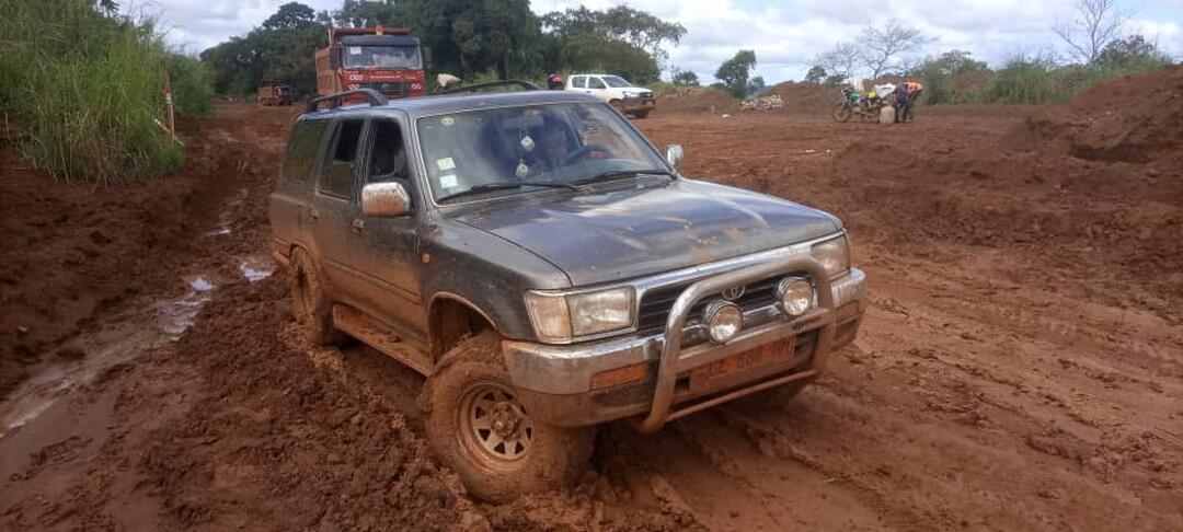 The car in the mud